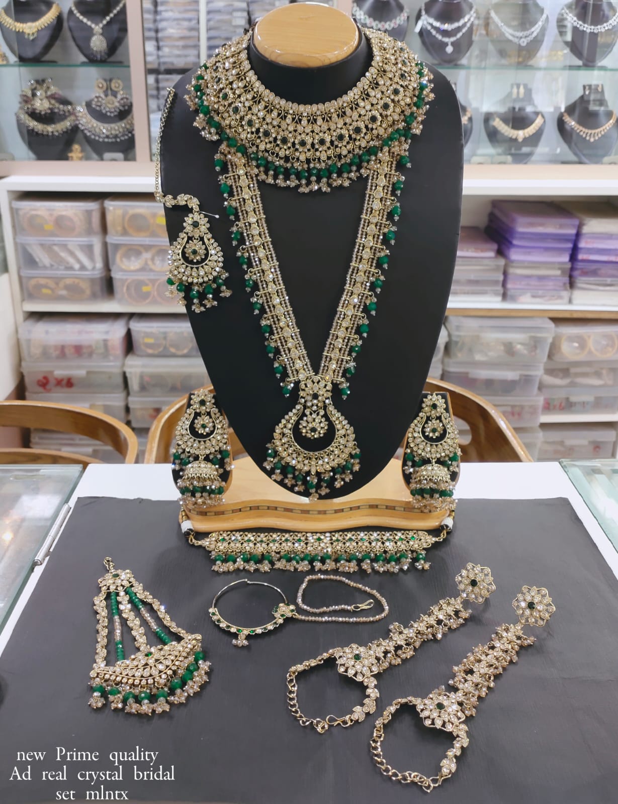 Royal Crystal Stone Grand Bridal Jewellery Set